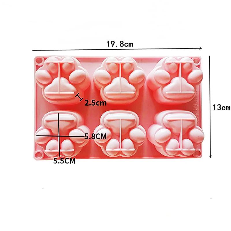 Cartoon Cat Paw Silicone Cake Mold - Food Grade, Creative Mooncake & Jelly Tray