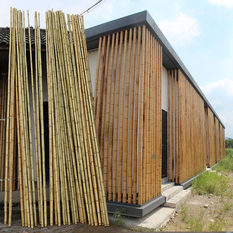 Anti-Corrosion Bamboo Pole: Decorative Ceiling, Courtyard Screen, Partition, Retaining Wall, Fence, Railing, and Trellis.