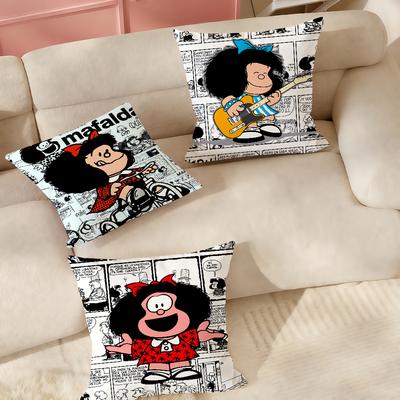 Cartoon Niedliche Mafalda Kissenhülle Geeignet für Schlafzimmer Wohnzimmer Autos Heimdekoration