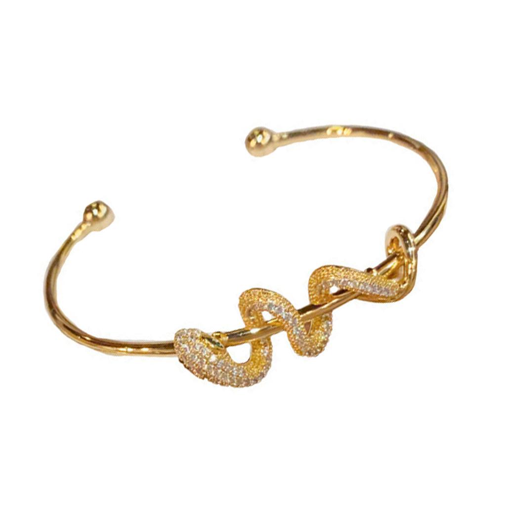 Elegant Ladies Snake Bracelet Adjustable Open Bangle Party Wear Bracelet Suitable for Distinctive Fashion Statements