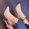 Mode Printemps Automne Daim Féminin Chaussures Courtes Bout Pointu Bottines Femme Sexy Talons Très Hauts Bottillons Tendance 2025 Y2k Botte de Qualité