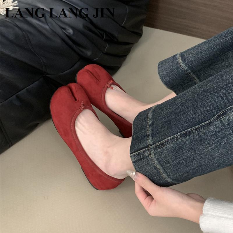 Women Flats Tabi Ninja Shoes Fashion Split Toe Ballet Leopard Print Shoe Comfy Flat Ballerina Soft Moccasins Casual Loafer Mujer