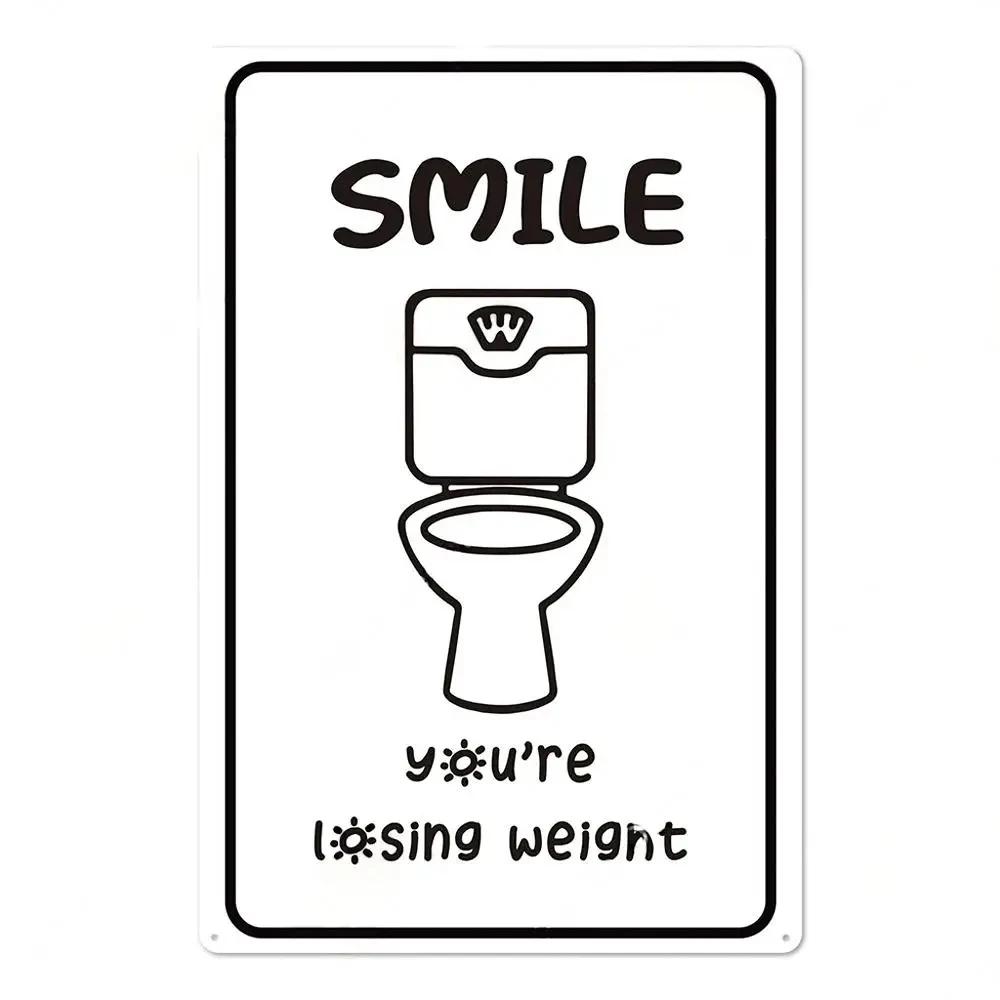 Vintage Tin Sign Bathroom Poster Decoration Bathroom Vintage Metal Plate Wall Art Bathroom Decoration Wall Painting Aesthetics