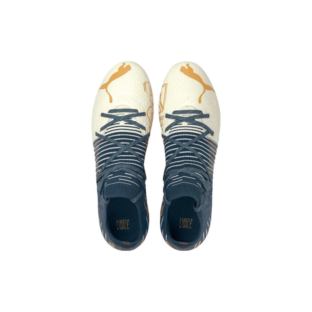 Puma Future Z 1.2 First Mile Round Toe Lace-Up AG FG Soccer Shoes Unisex Soccer Shoes Dark-Blue White 106673-01