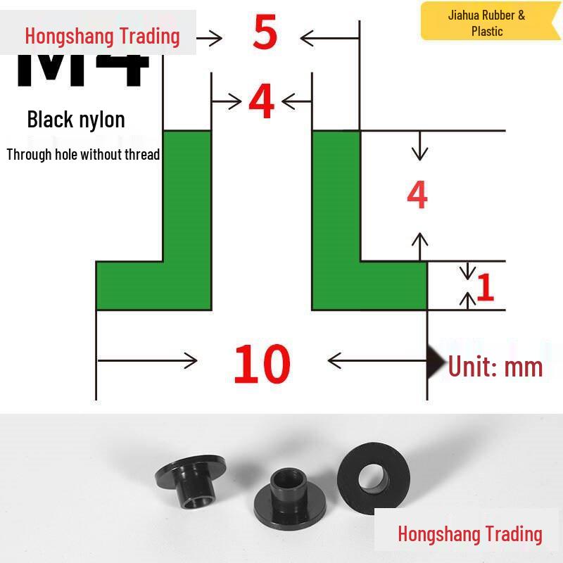 Step T-Shaped Nylon Insulating Bushing Washer, M3-M35 Thread Protection Spacer