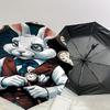 1PC rabbit clock Umbrella-8-Rib Reinforced, Automatic Open, Lightweight & Durable, Fashion Accessory for Outdoor-L0380