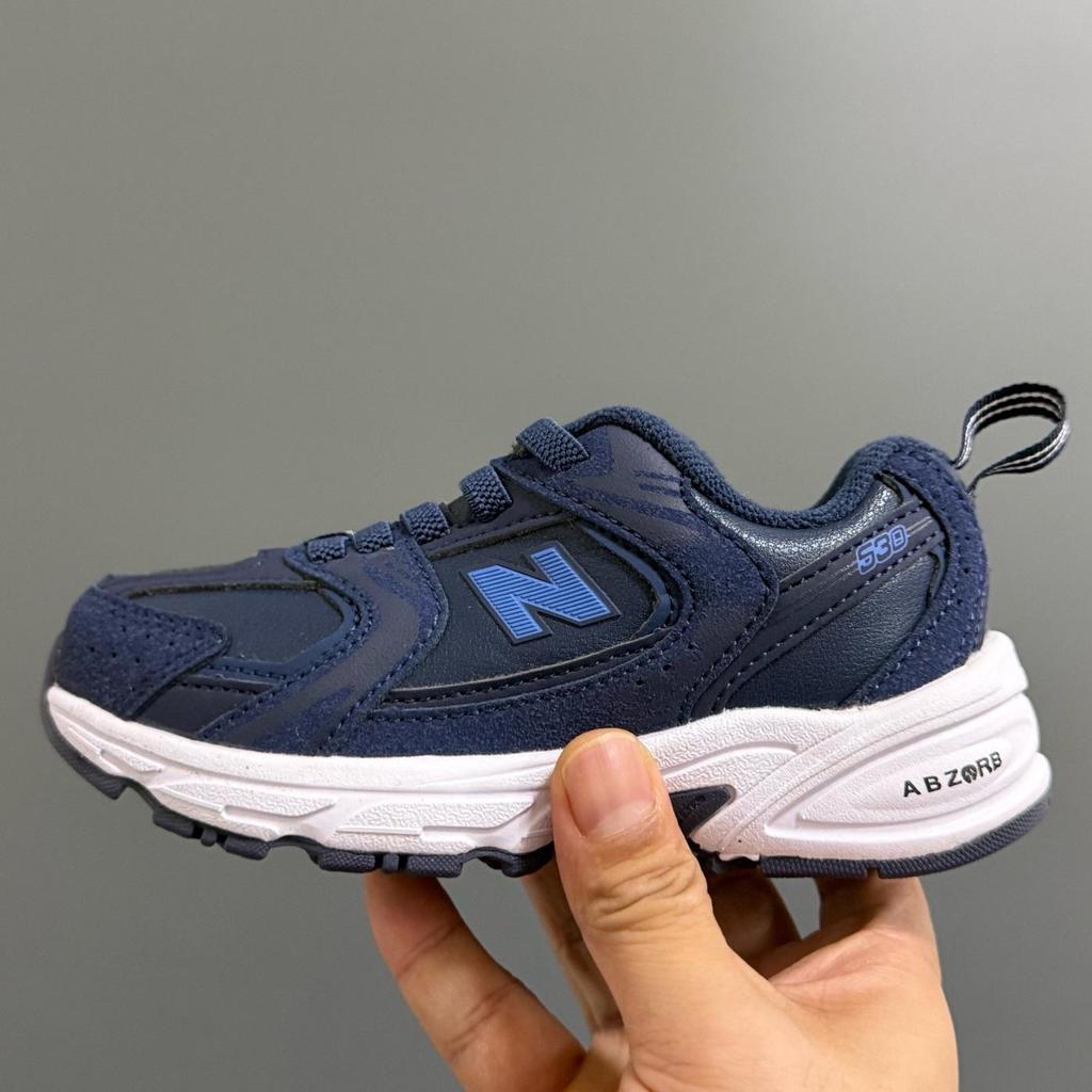 NB 530 Kids' Leather Athletic Shoes: Comfortable, Lightweight, Non-slip, Soft Sole, Unisex Casual Sneakers.