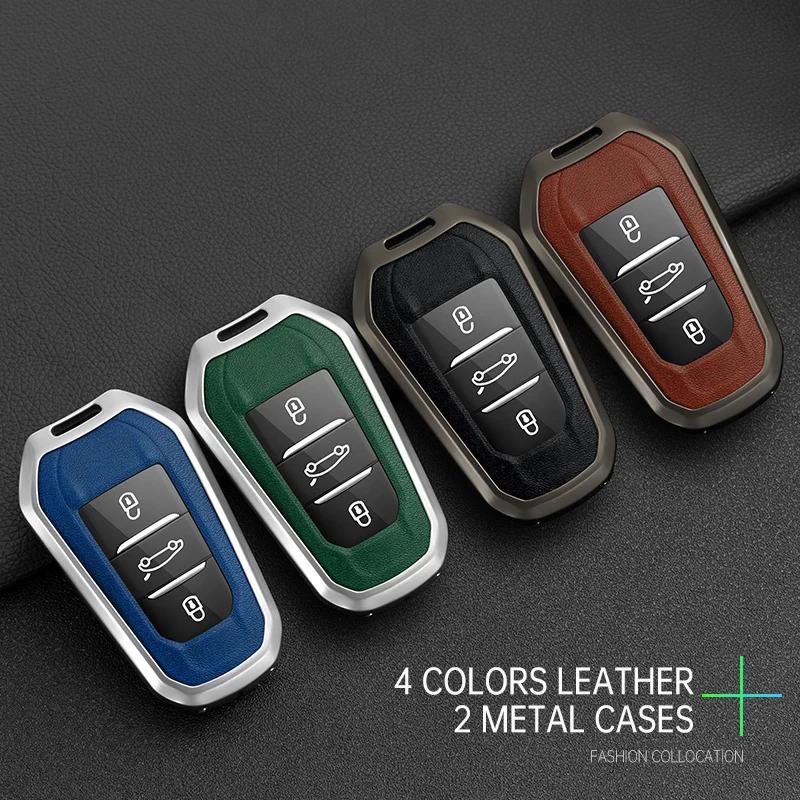 Styling Mouldings Car Key Case For Peugeot 308 508 For Citroen C3/C5 Aircross 2018-2022 For DS 3 DS 5 DS 7 Black Transparent Key
