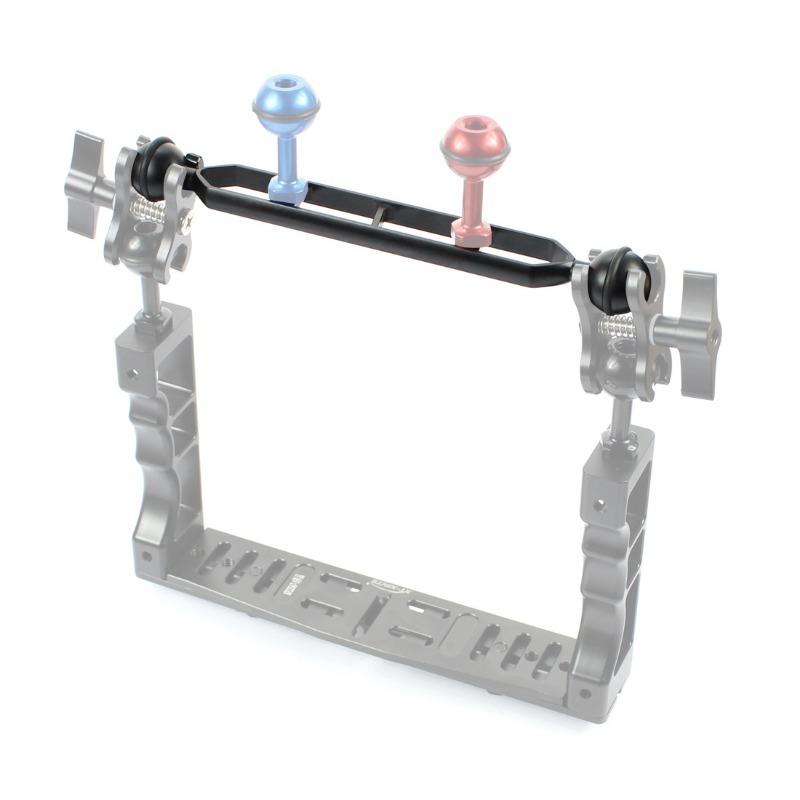Adaptateur à rotule 1" Bras d'extension à double rotule 5 7 9 11 pouces pour GoPro Fixation à pince papillon sous-marine Éclairages de plongée