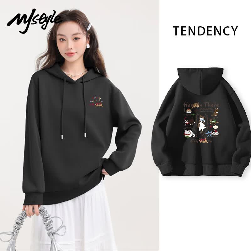 MJ STYLE Women s Casual Hooded Long Sleeve Sweatshirt M