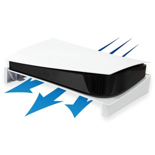 Answer PS5 horizontal stand (white) [Improved ventilation/Improved horizontal stability/Earthquake protection/Non-slip bottom/Easy to install/Compatib