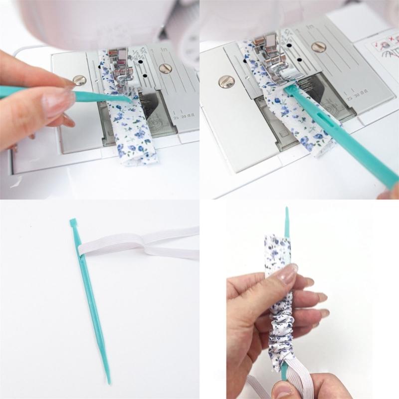 Stoffschlauchwender-Set Schnelle Stoffschlauchwender Kordeldurchzieher, Nahttrenner, Nähfingerhut Fingerschutz
