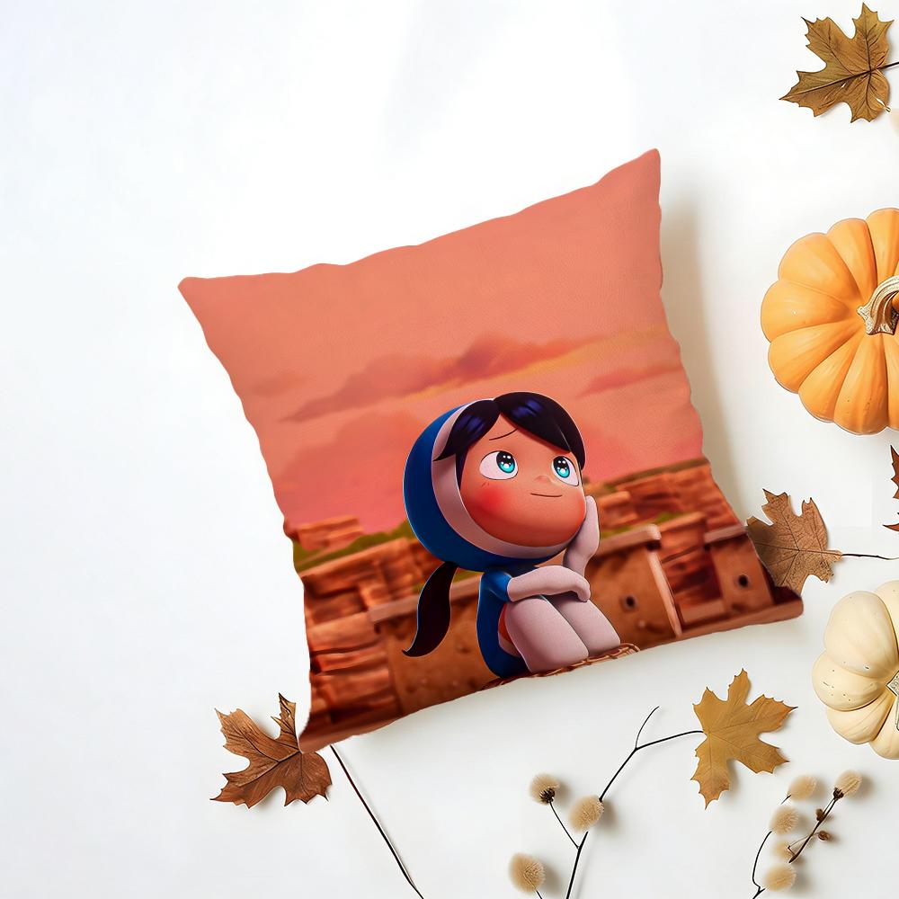 YYumis Cells Cushion Cover Washable Linen Pillowcase Soft  for Daily Sofa Bed Home Room Decor