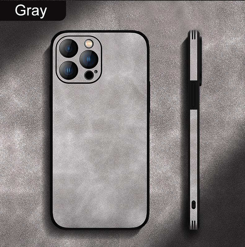 Shockproof Vintage Leather Case for iPhone 16 15 14 13 12 Mini 11 Pro X XR XS Max Plus i Phone 14 Soft Silicon Matte Cover Funda