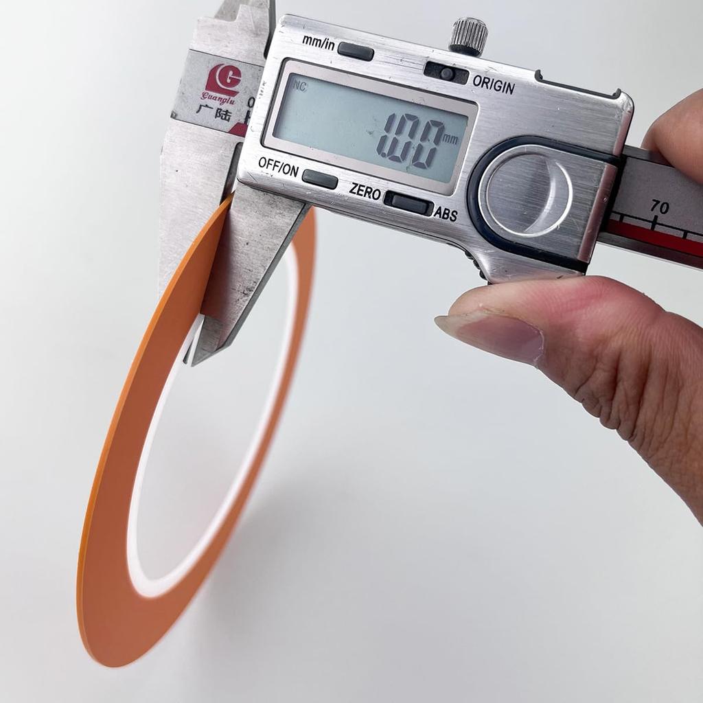 High-Heat Resistant Paint Masking Tape (for Curved Surfaces), 1mm Vinyl, 12 Rolls