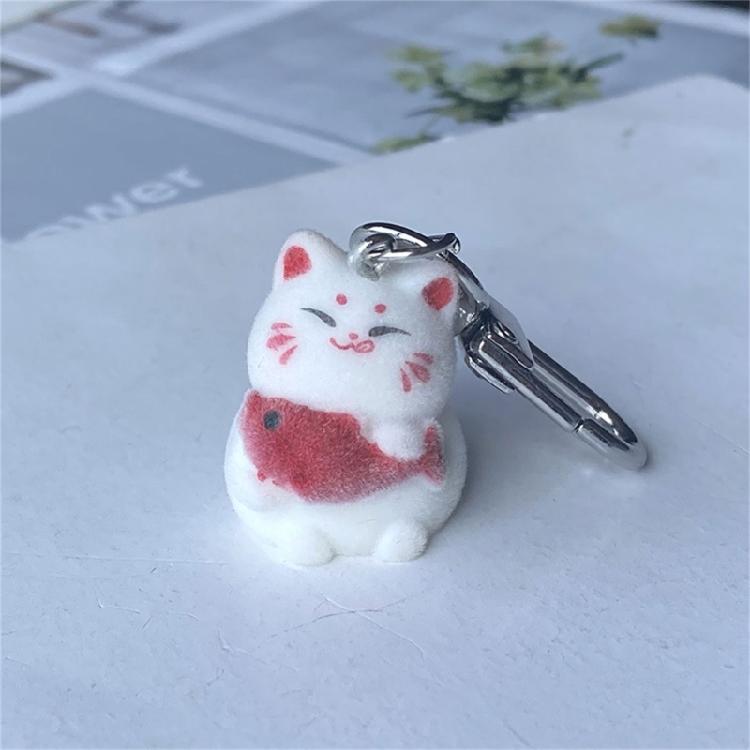 Soft Touch Plush Cat Keychain Handmade Cat Charm Pendant Bringing Fun and Good Fortune Suitable for Daily Party Use