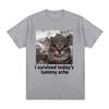 T-Shirt Funny Cat Meme Short Sleeve T Shirt Men Women Cotton Casual T Shirts Streetwear