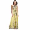 Elegant Plus Size Womens Floral Sleeveless Belted Maxi Long Dress For Summer Parties