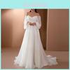 Elegante Abito Lungo in Chiffon Monospalla con Maniche Lunghe per Matrimonio e Festa in Stile Classico per Donne
