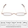 Mini Portable Slim Small Reading Glasses Unisex Metal Frame Glasses Elderly People Eyewear Reader Spectacles +1.0 To 3.5 Braw