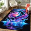 1pc Love Dolphin Print, Design Indoor Area Rug, Soft, Anti-Slip, and Durable Gaming Room Decor for Bedroom, Living Room, and Exercise Rugs,