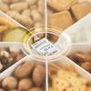 מגש עגול מחולק חטיף אגוזי ממתקים פירות צלחות אחסון עם מכסה מגש מפריד נשלף למסיבות יום הולדת לשולחן קפה
