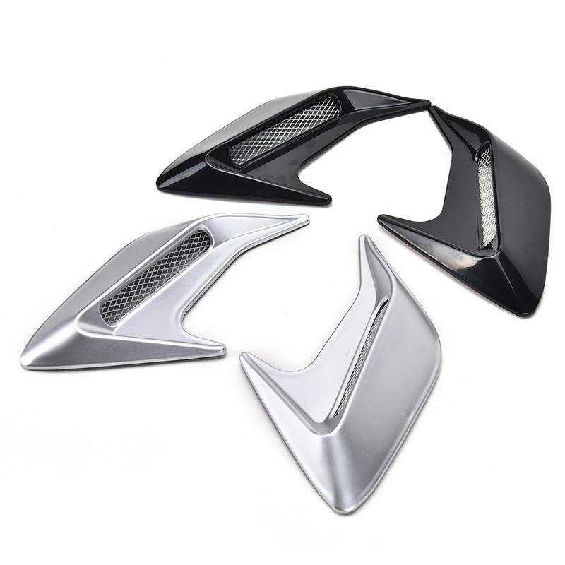 2 Pcs Car Simulation Side Vents Decorative Air Flow Intake Hood Vents