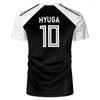 Captain Tsubasa Anime Tshirt Hyuga Cosplay Football Jersey Short-sleeved 3D Printed T-shirts Graphic Clothes