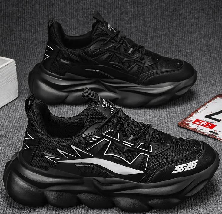 

Large size 45 men s shoes autumn and winter 2024 new 46 breathable sports and leisure shoes high top mecha shoes dad shoes men 46