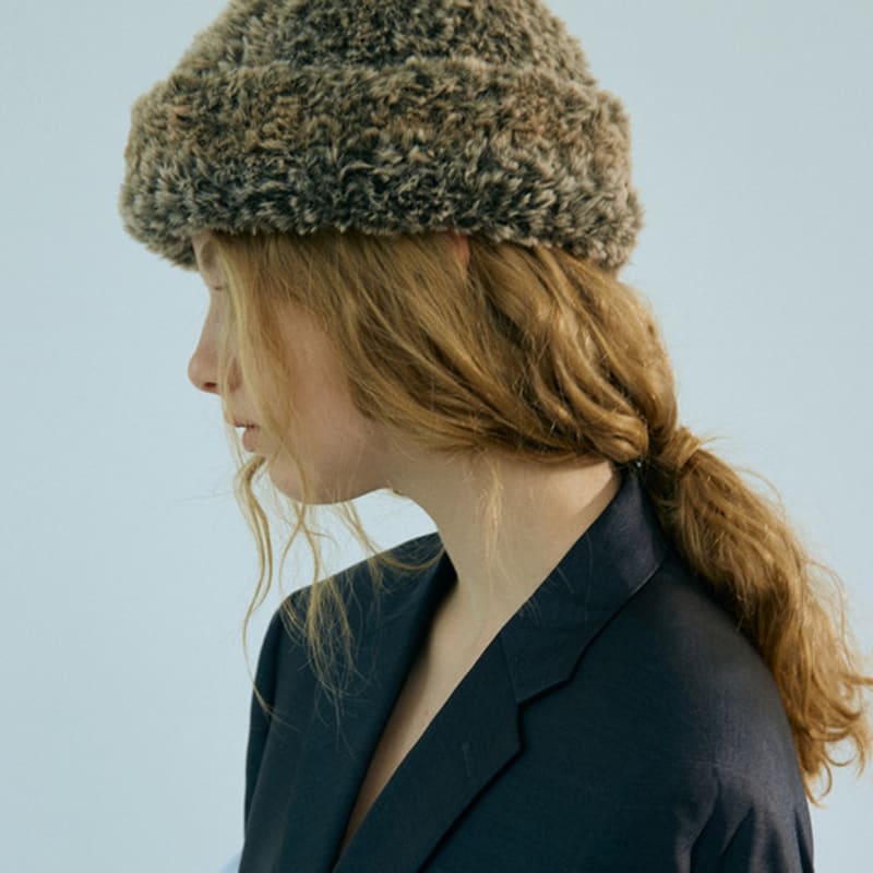 Poesiedame [Let There Be Light] Fur Beanie In Brown