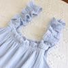 Summer Women's Cotton Spaghetti Strap Nightgown - Sweet, Loose, Mid-Length Dress