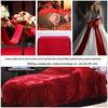 Bright Red Silk Wedding Decoration Fabric - Chinese Style Ribbon Cutting Cloth