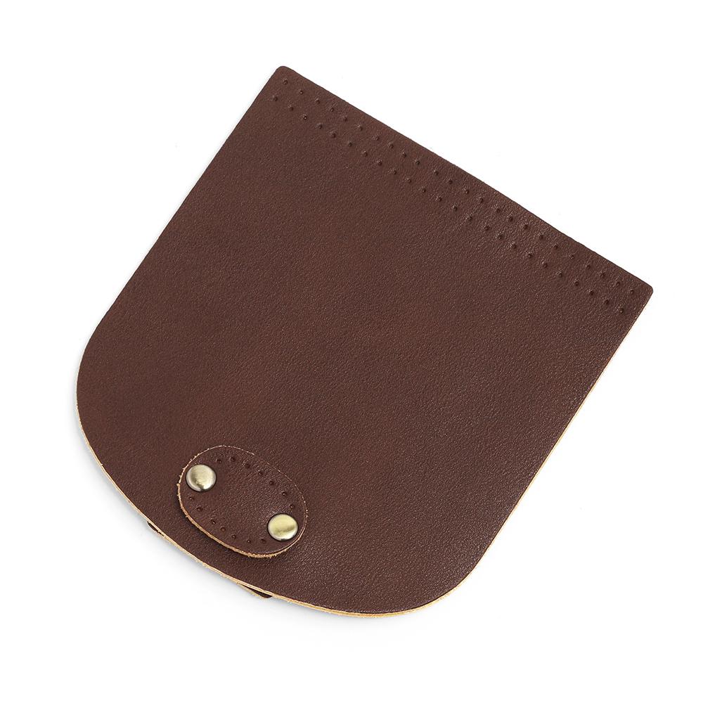 

Bag Flip Cover Leather Replacement with Lock Buckle for DIY Handmade Handbag Purse Shoulder Bags Making Accessories Coffee Black кавовий