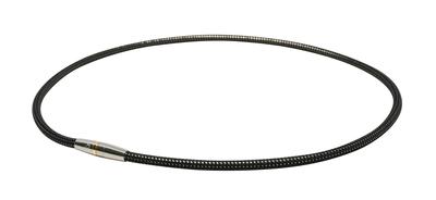 RAKUWA Magnetic Titanium Necklace Metal Top 50cm Stiff Shoulders and Stiff To Relieve Stiff Blood Black/Silver [Improves Neck] [Relieves