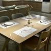 2PCS Marble Effect PVC Placemats Washable Heat Insulation Dining Table Place Mats Decor