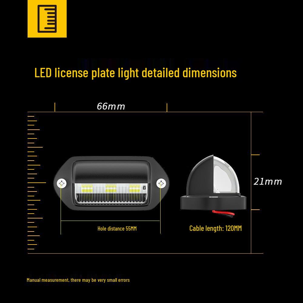 Universal 6LED 12V/24V Truck License Plate & Side Light