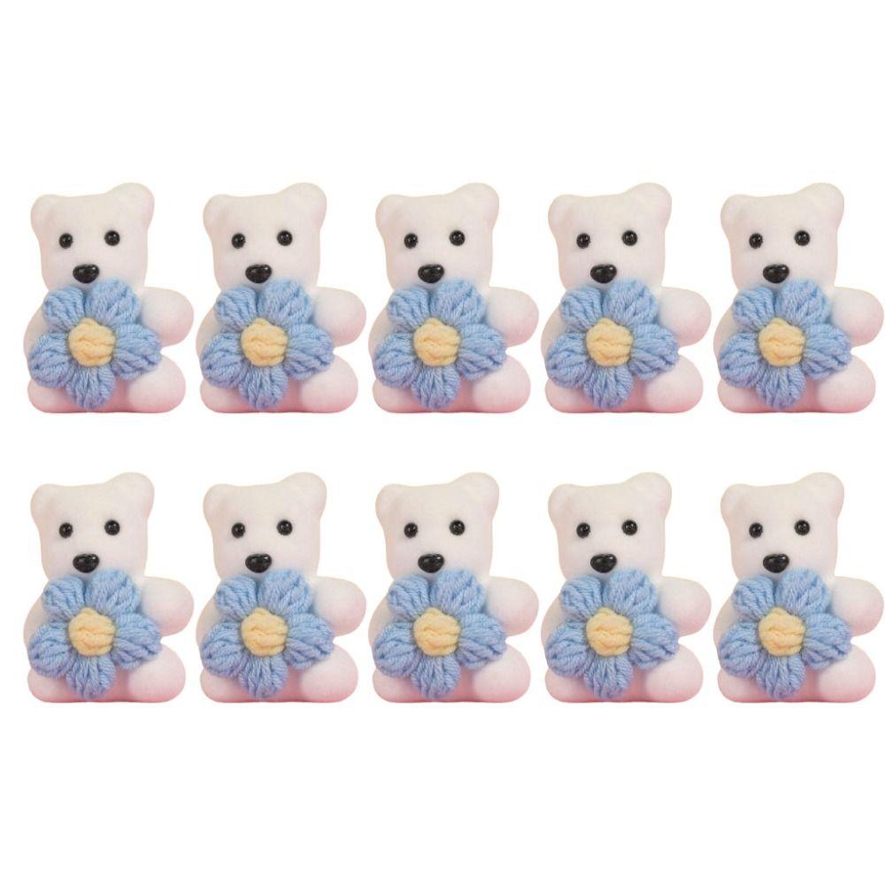 10pcs/bag Foam Bear Mini Bear Flower Bouquet Plush Doll Cartoon Bouquet Doll  Girl Birthday Gift