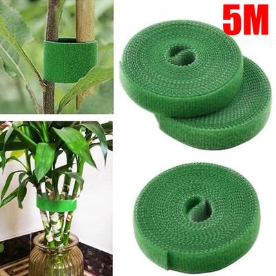 4 Stück 5m Pflanzenbinder Nylon Pflanzenbandage Bindung Hausgarten Pflanze Formband Klettverschluss Bambusstab Wickelstützzubehör