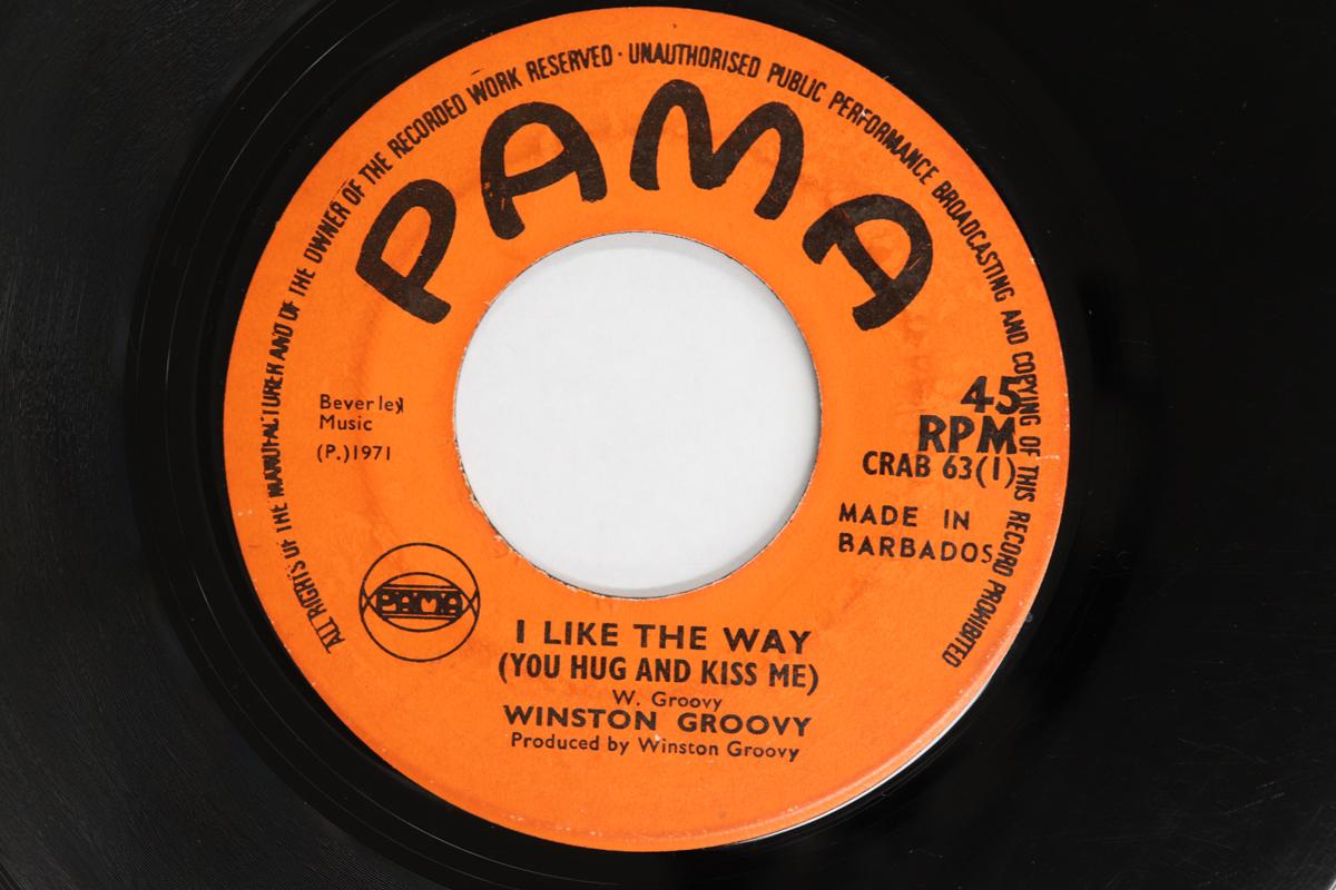 

7inch Record WINSTON GROOVY I Like The Way You Hug And You Kis CRAB63 PAMA RECORDS 1971 Barbados Reggae Ska Dub Used