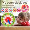 Wooden Clock For Kids Learn Time And Math With Colorful Model