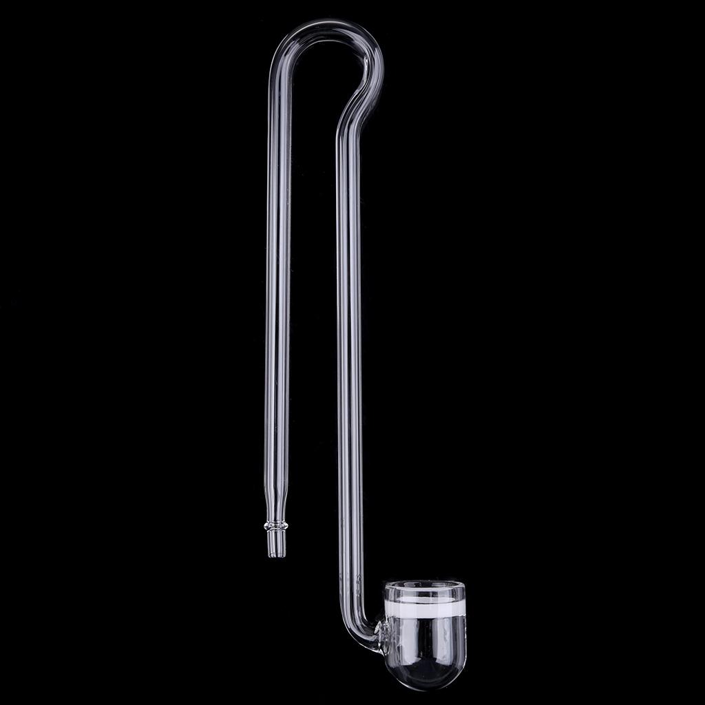 Glass CO2 Diffuser U Shaped R Shaped for Aquarium Planted for Tank Clear Glass Aquarium Supply Accessories 7.9" Length