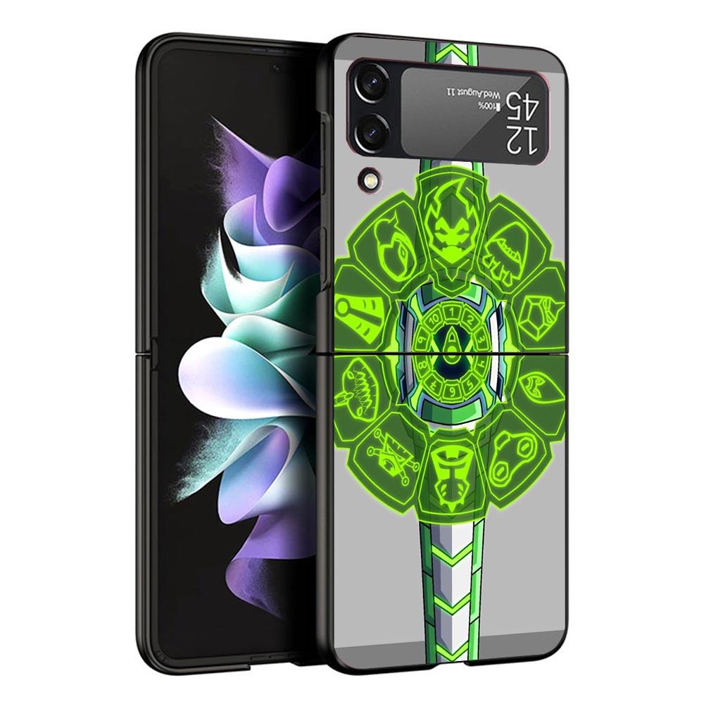 

Cartoon Ben 10 Black Phone Case For Samsung ZFlip7 ZFlip6 ZFlip5 ZFlip4 ZFlip3 5G Hard Protective Galaxy Z Flip 3 4 5 6 7 Cover Samsung Z Flip 6