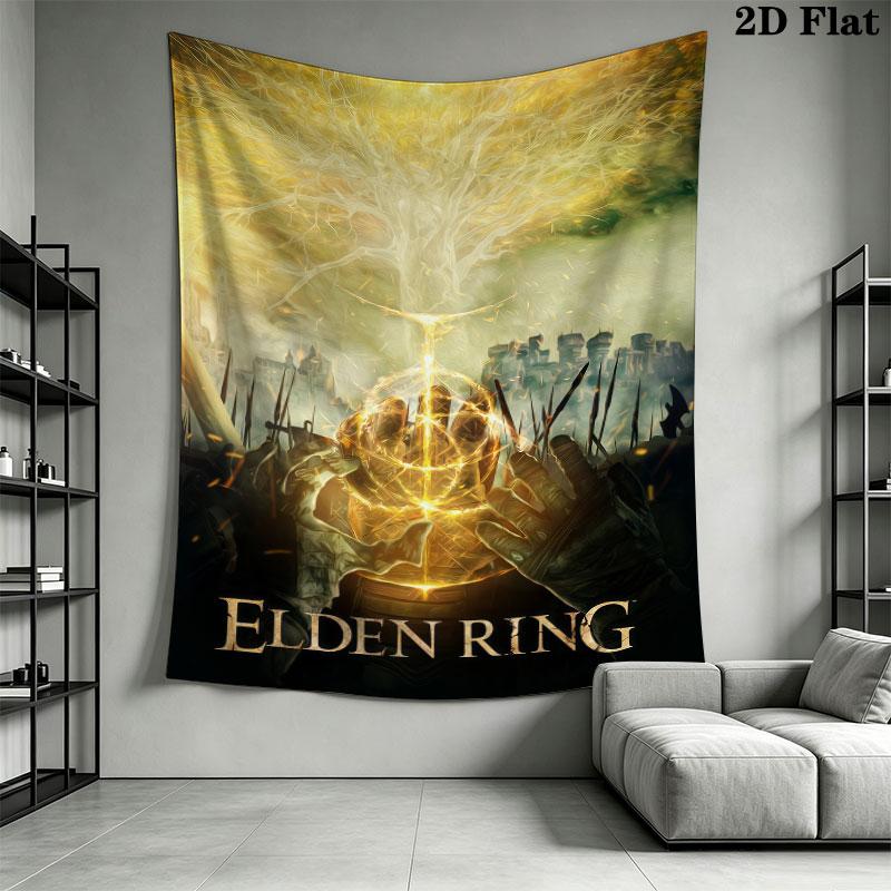 Elden Ring Wall Hanging Printed Fabric Blanket Decorative Tapestries for Bedroom Living Room Home Decor