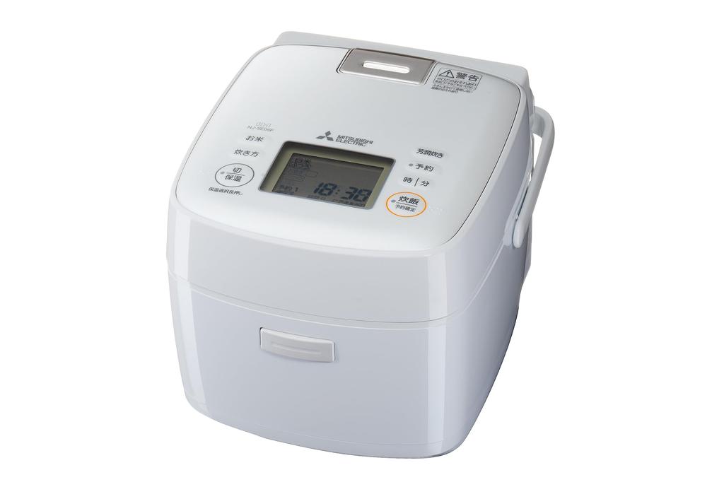 Mitsubishi Electric Rice Made in Suitable for Single Charcoal Cooking Pot Thick Variable Ultrasonic Chewy Moon White NJ-SE06F-W Cooker, 3.5-cup IH,
