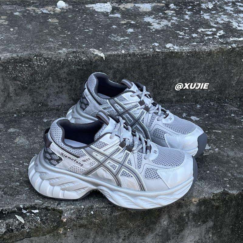 Autumn mesh breathable trendy brand casual shoes women's new shoes versatile thick-soled heightening dad shoes