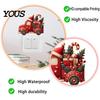 Indoor Outdoor Winter Scene Stickers Christmas Switch Stickers, Removable Santa Claus/Puppy/Reindeer/Elf/Pickup Truck Light Easy Peel And