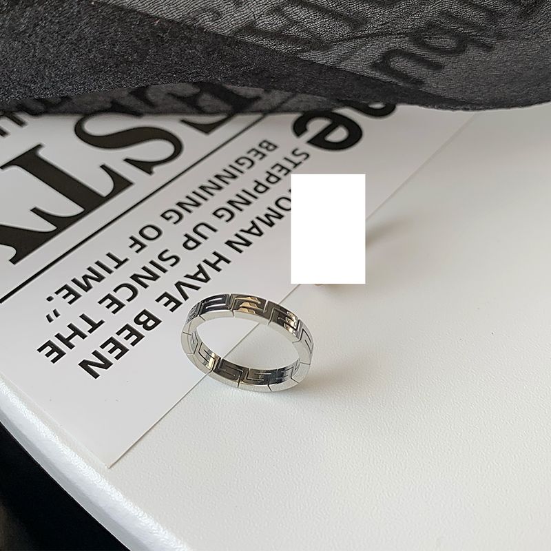 

Инстаграм Розовое Золото Женское Геометрическое Кольцо из Титановой Стали с Закрытым Ртом