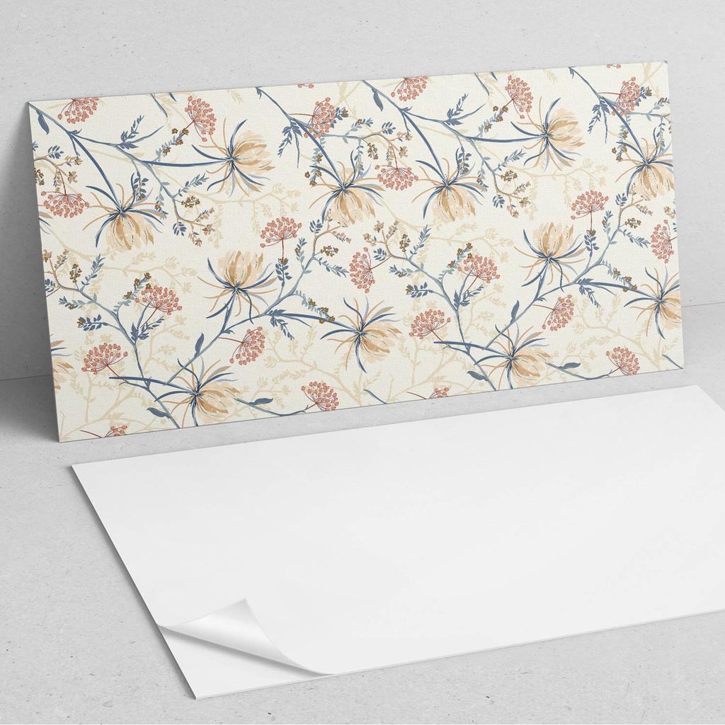 Panel Winylowy Z Wzorem Do Salonu Samoprzylepny 120X60 Cm Kwiatowy Wzór Na Tle