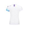 Li Ning Badminton Series Quick-Dry V-Neck Casual Letter Brand Logo Short Sleeve T-Shirt Women T-Shirt White AAYV030-1