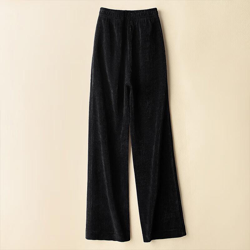 Sibaishe Women's Elastic High-Waist Loose Wide-Leg Drapey Pants